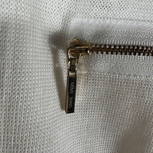 Ming Wang Jacket Black White Zebra Stripe Womens‎ Small Acrylic Knit Cardigan - Picture 4 of 11